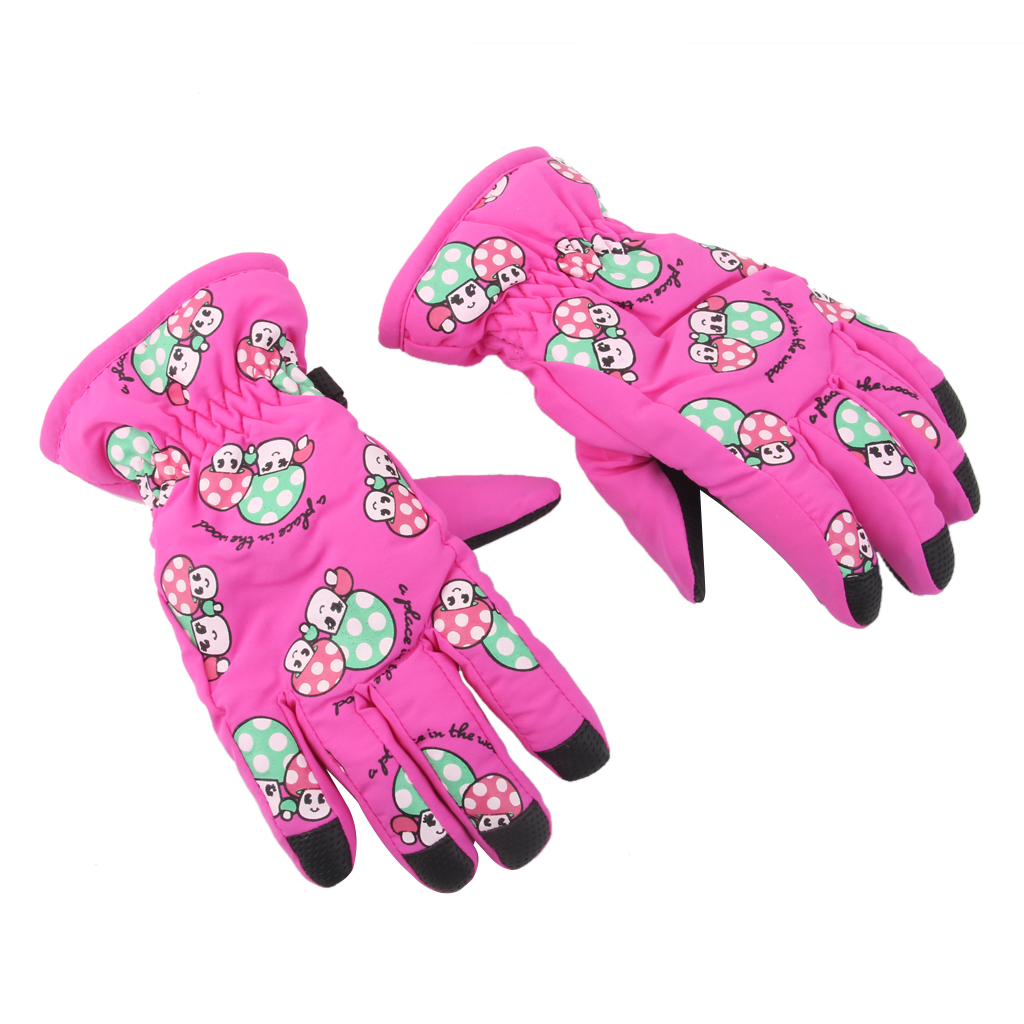 Winter Warm Waterproof Windproof Anti-slip Ski Gloves For 2-4 Yrs Kids