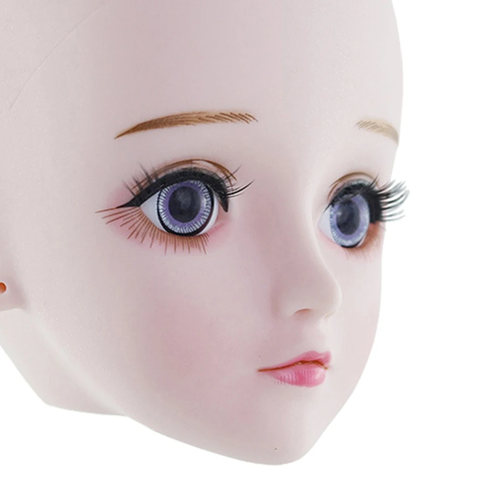 60cm 1/3  Doll Girls Head Mold Sculpt Model with Charming 4D Eyes Gift