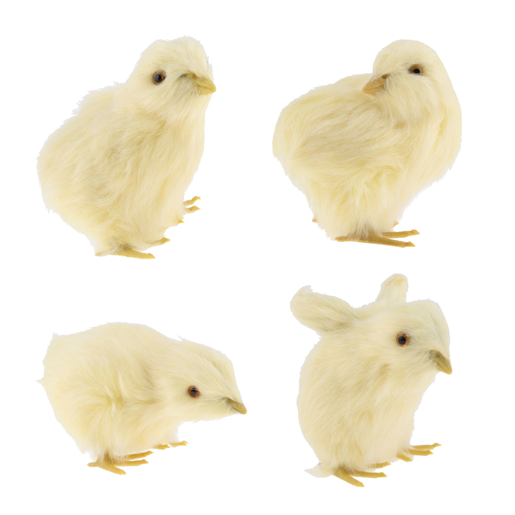 4 Sizes Artificial Simulation Plush Stuffed Chicken Model Figurine Kids Science Nature Toys Home Garden Decoration