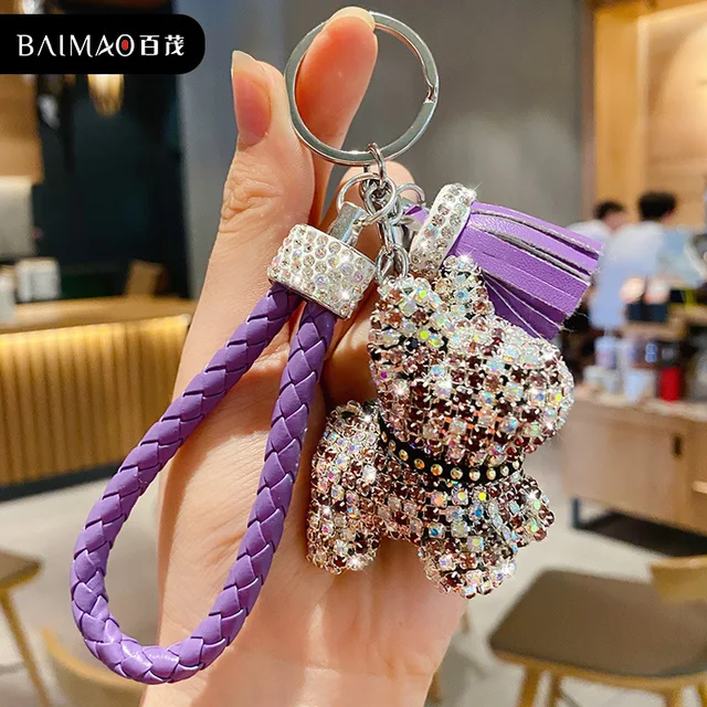 Fashion MINI Decorative Car Keychain Cute Fancy Keychain Designer Bag Charm  Purse Charms Gift For Boyfriend Keychain Accessories - AliExpress