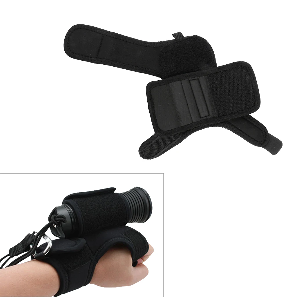 Scuba Diving Flashlight Hand Strap, Adjustable Arm Mount Glove Underwater Dive