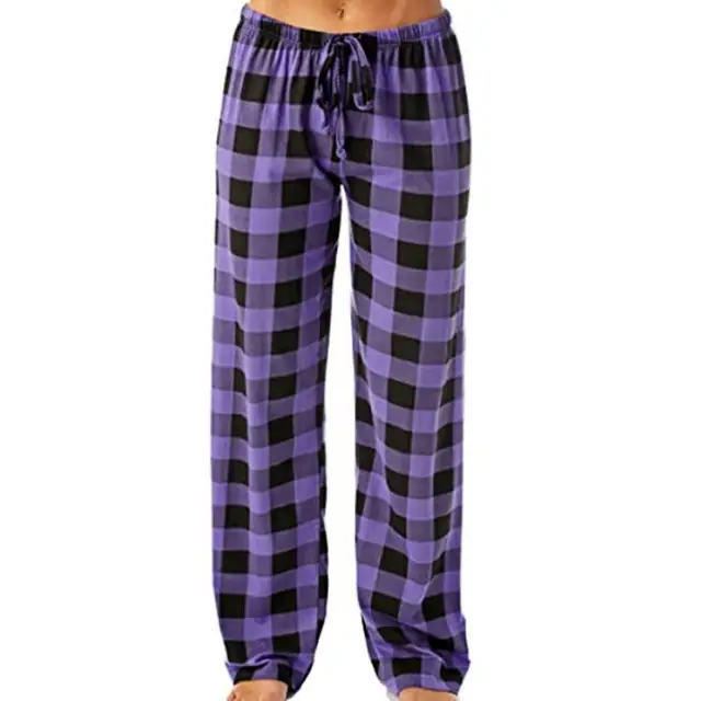  DESTRB Pantalones de pijama de algodón para mujer, pantalones  de pijama de otoño, pantalones de pijama para mujer, holgados, uso casual,  pantalones para el hogar, talla grande (color : 3, talla