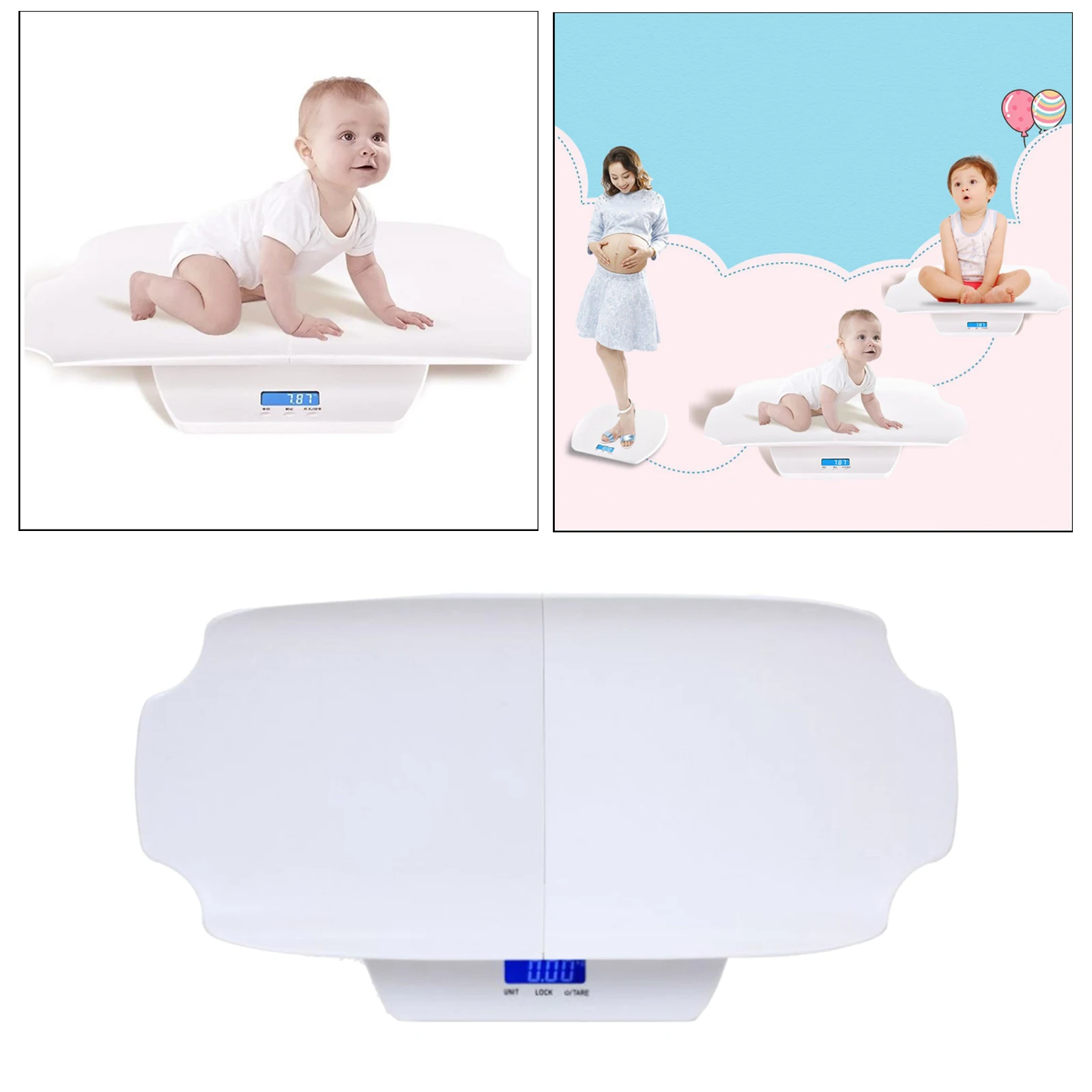 Accurate Electronic Baby Scale Infant Scales Holding Function LCD Display