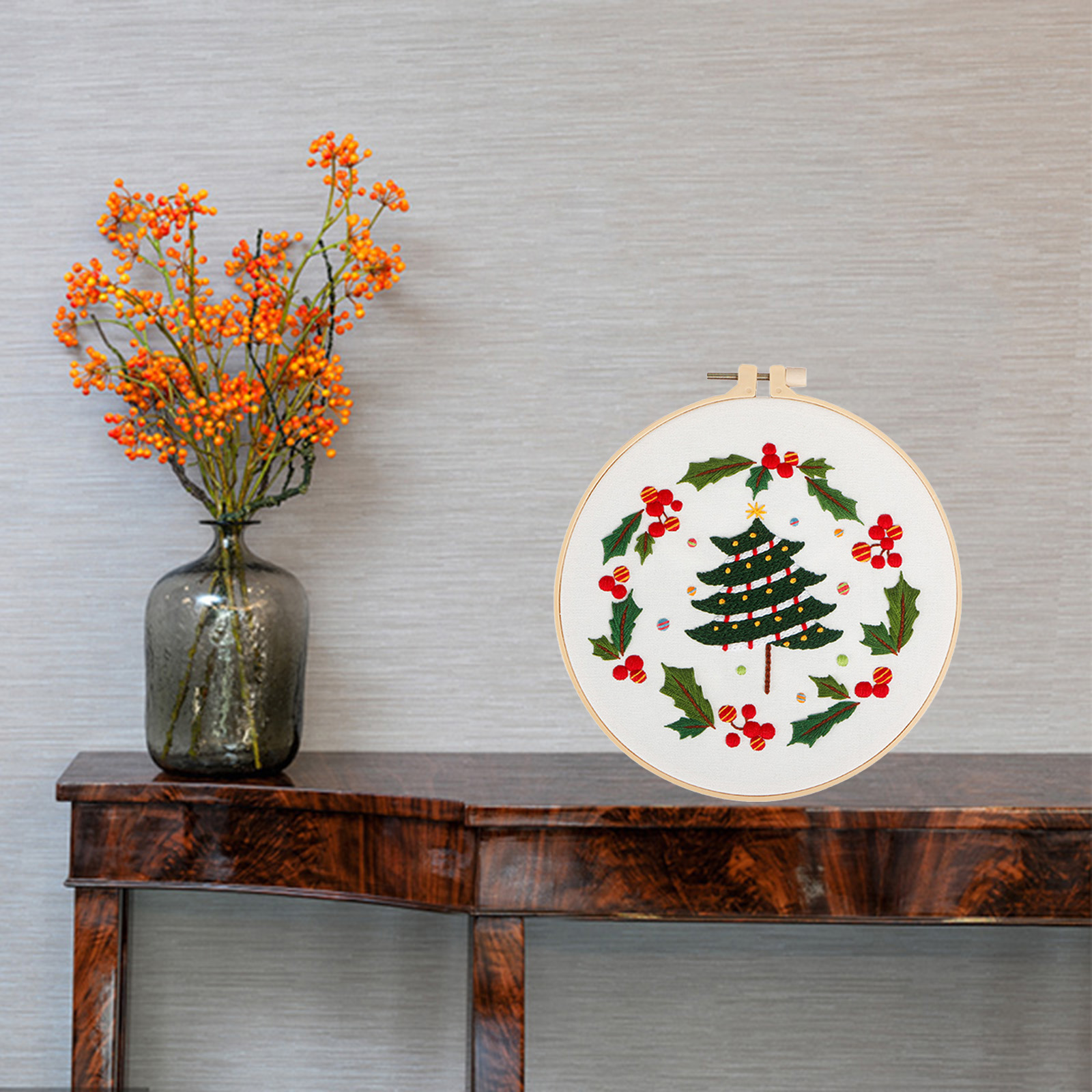 Beginner Embroidery Kit Christmas Figures Cross Stitch Full Range DIY Needlepoint Kit for Adults Kids