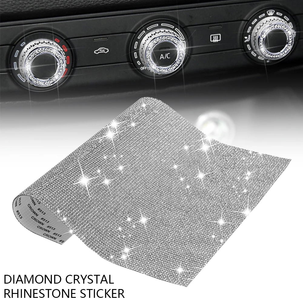 Bling Car Diamond Crystal Rhinestone Sticker Sheet Diamante DIY Self Adhesive US 