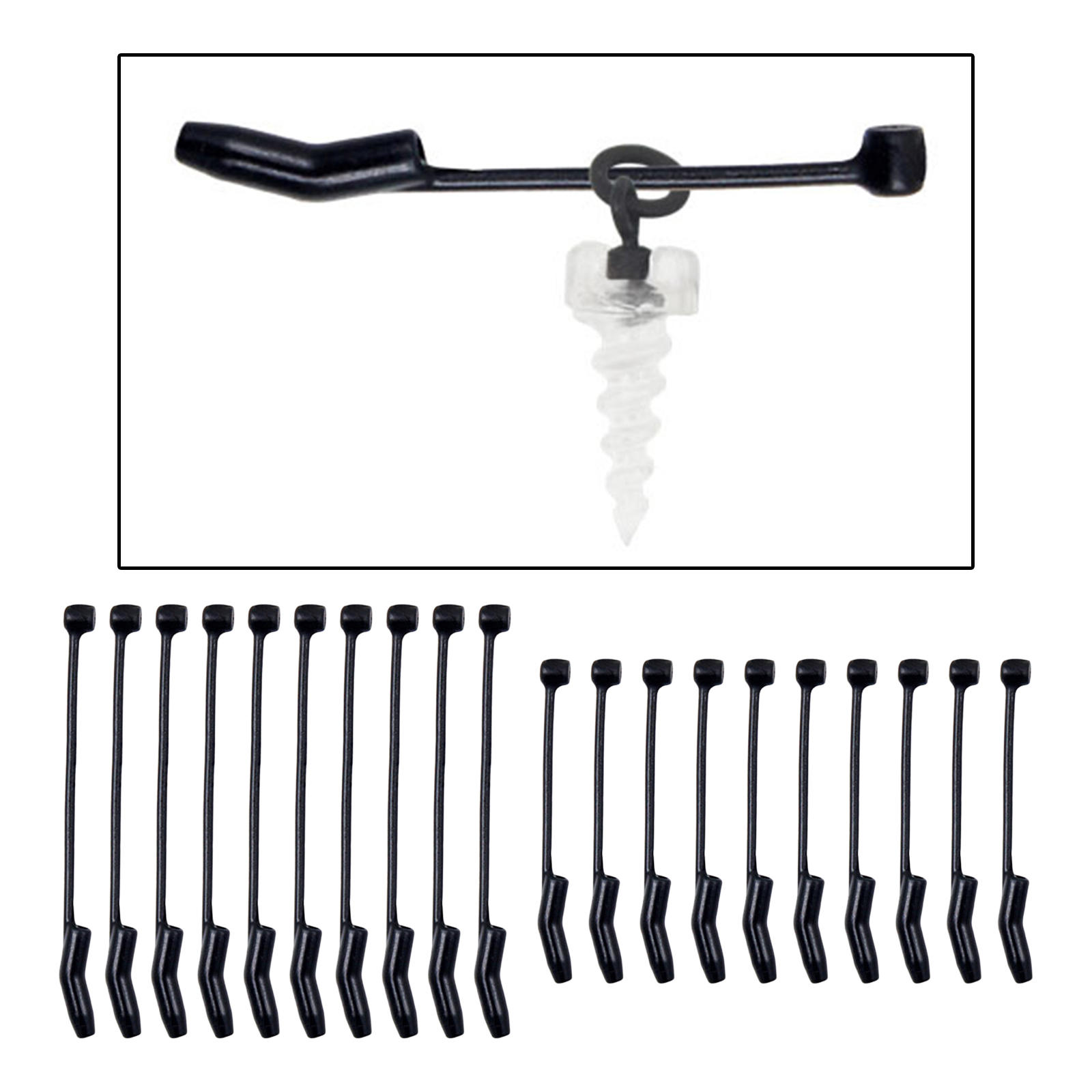 10 Pieces Fishing D Rig Aligner Kickers Carp Fishing Tackle Line Aligner Anti Sleeve Supplies for Hair Ronnie Rigs Tool