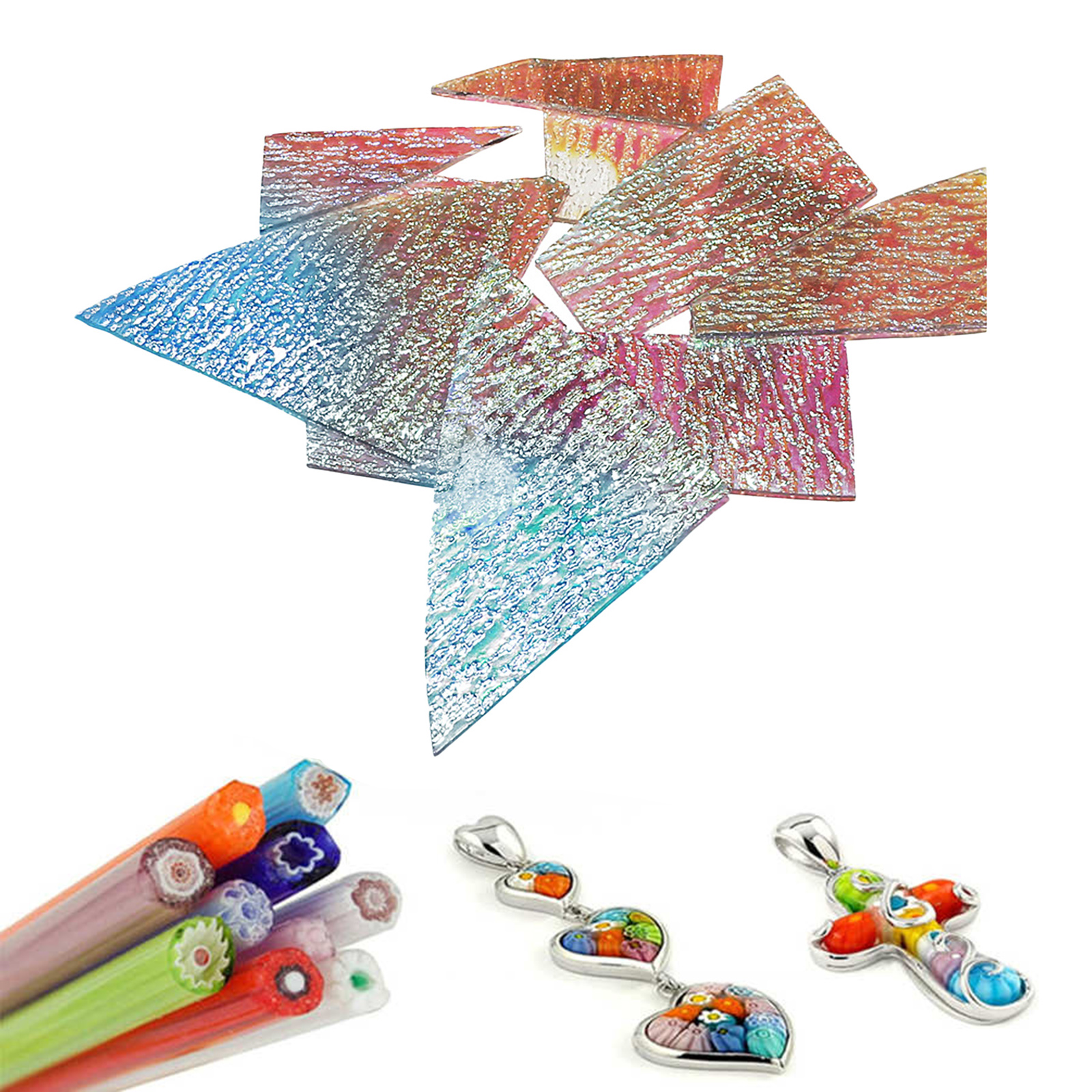 28g DIY Mix Melt Kiln Fusing Glass Confetti for Microwave Kiln Fusing Glass