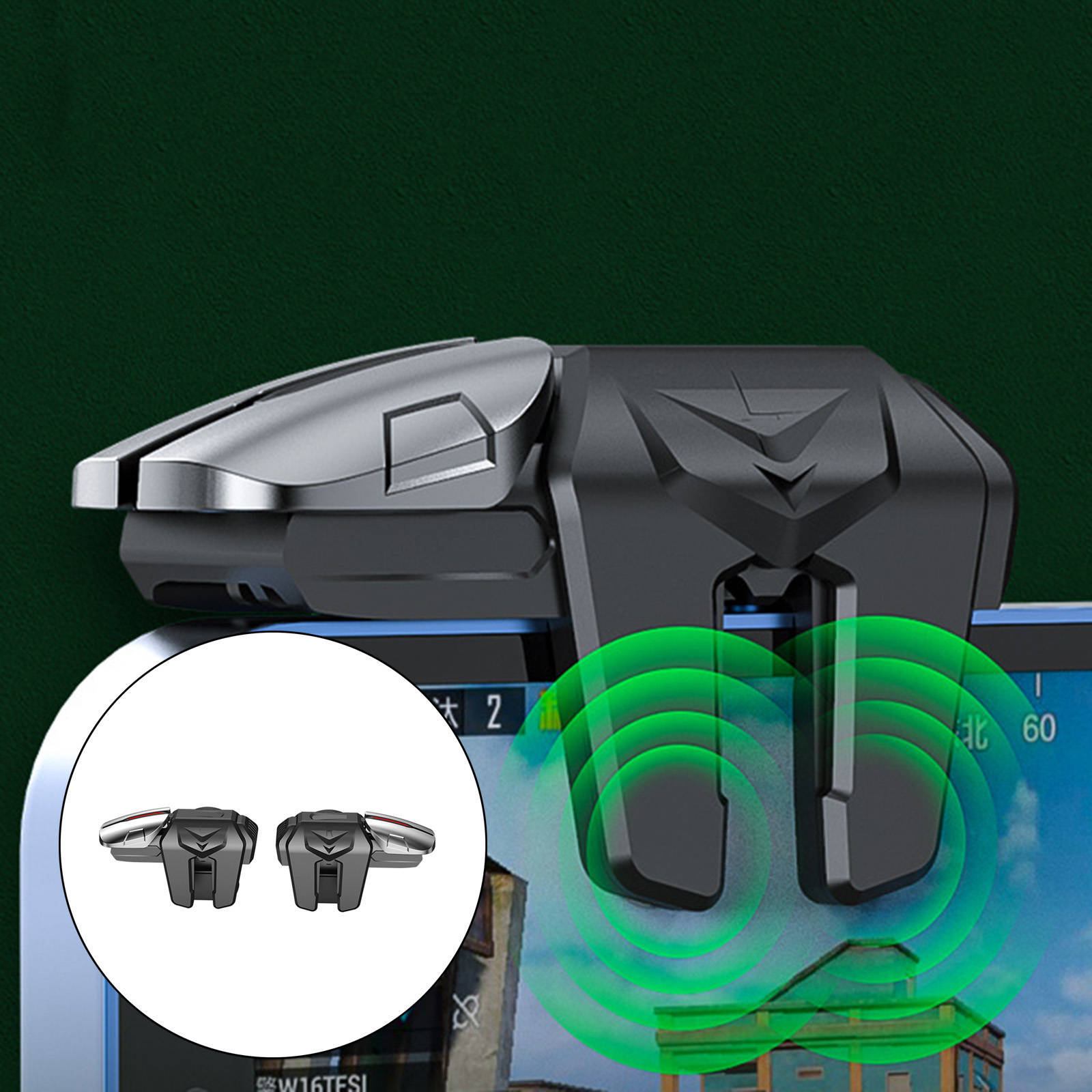Mobile Game Controller Shooting L1 R1 Compact ,Fits Thickness 5.5-11mm Phone Easy to Install Zero Latency for Pubg