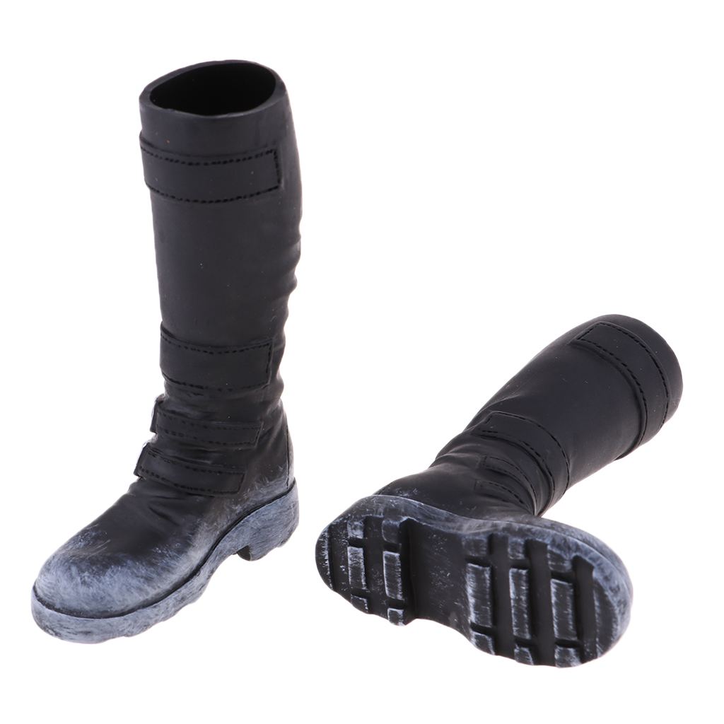 1/6 Scale Male Soldier Black Boots Shoes for 12'' Action Figure Hot Doll