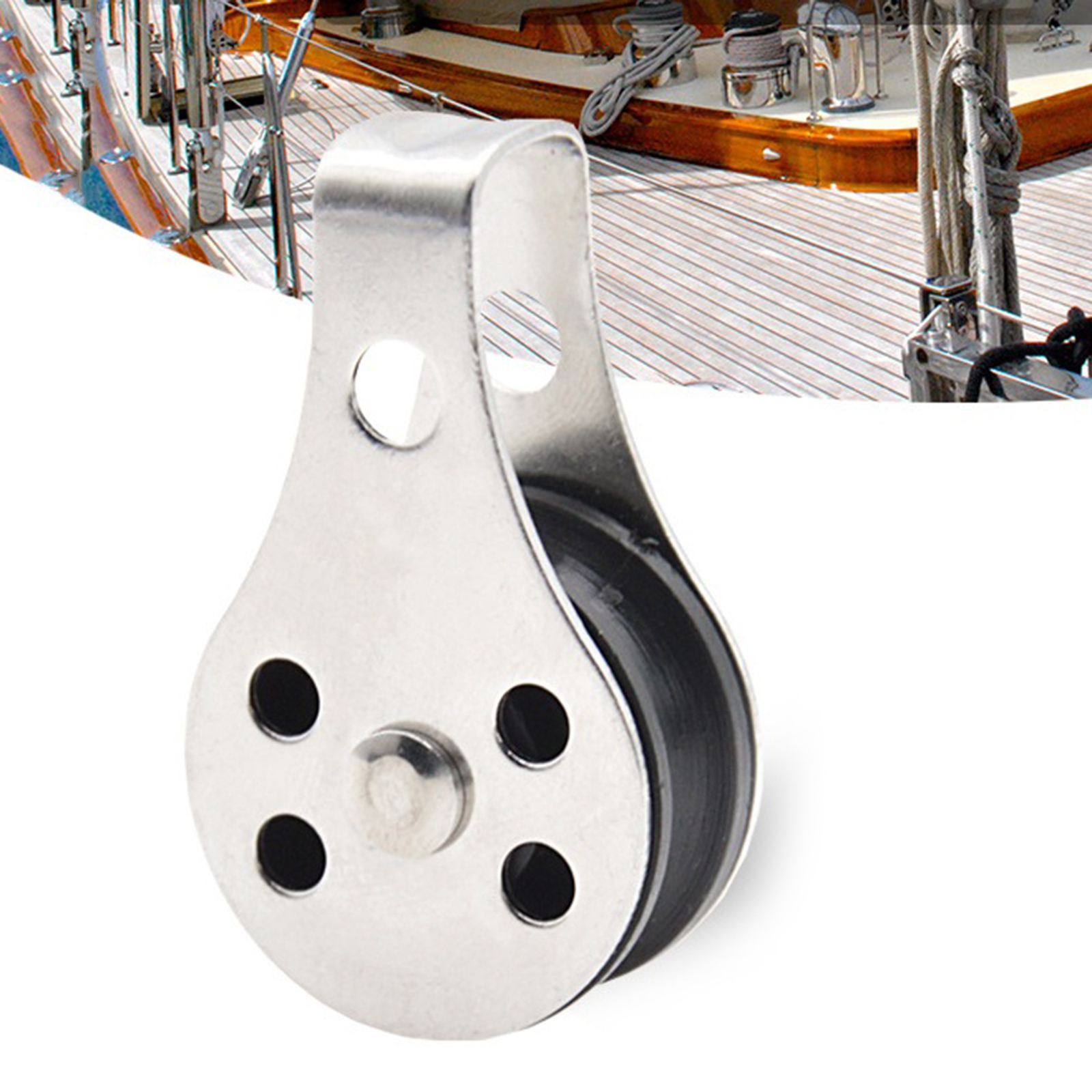 Stainless Steel Pulley Blocks Marine Hardware for Kayak 2mm To 8mm Rope