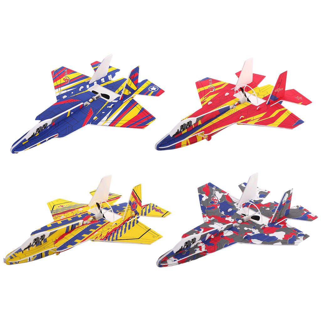 Hand Throw Airplane Toys PP flashlights Styrofoam A Set Glider Model Aircraft for Family