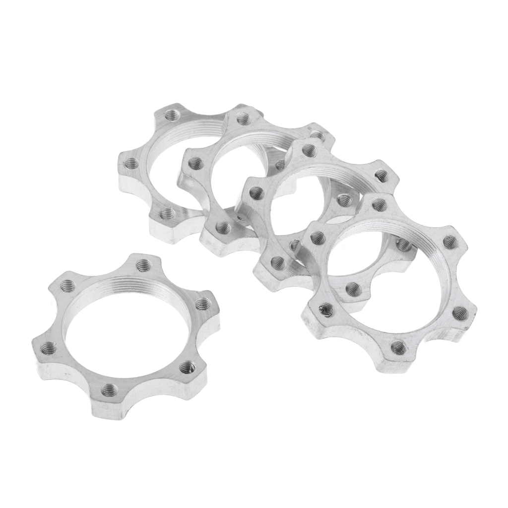 5 Pieces Bike Freewheel Threaded Hub Disc Disc Brake Rotor 6