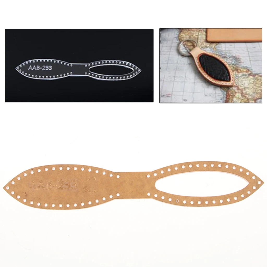1 Set Clear DIY Acrylic Templates Leathercraft Tool Sets for quilting or making Handmade Leather Keychain Leather Crafts