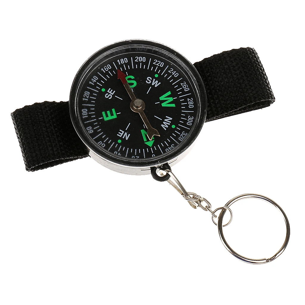 Mag 1Pc Plastic Wristwatch Belt Watch Strap Compass Pointing Guide Derection Outdoor Climbing Hiking Travelling Equipment