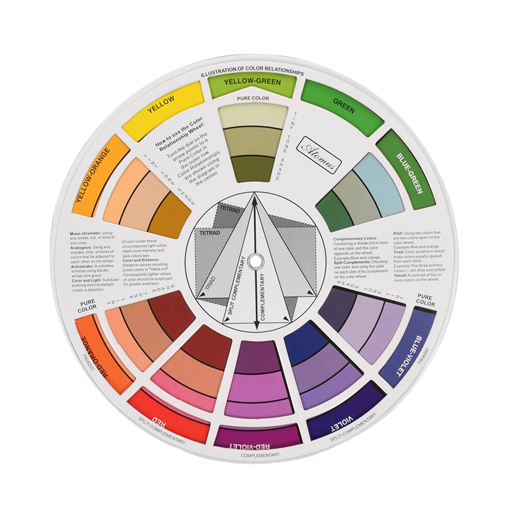 Permanent Makeup Pigment Color Wheel Mixing Guide For Mixture of Paint Tattoo Accessories Ink Swatches Board