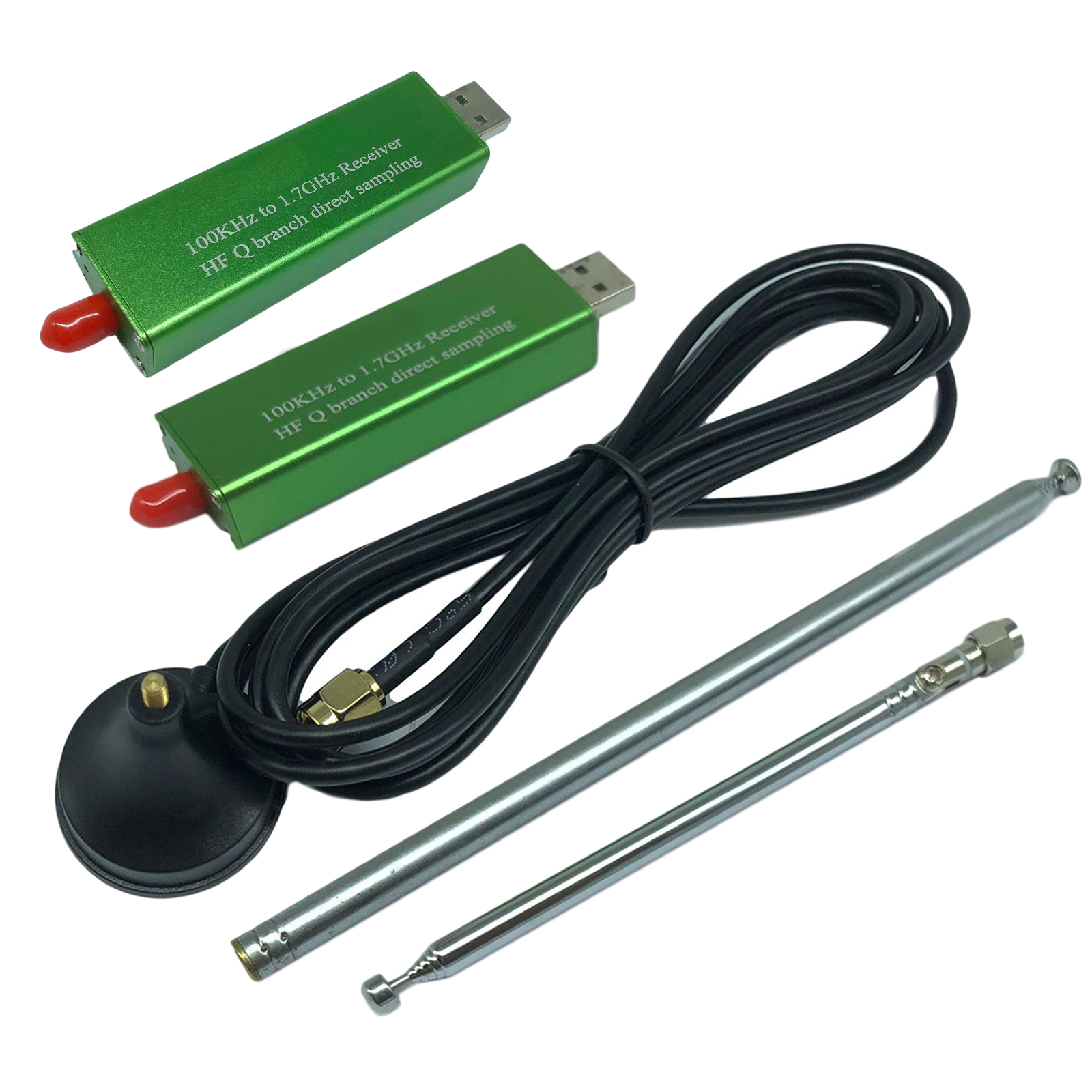 Aluminum 100KHz to 1.7GHZ RTL2832U R820T2 RTL SDR Receiver Adapter for AM FM