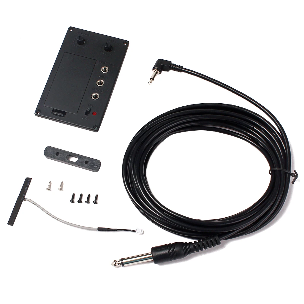 MagiDeal EQ Pickup & Output Cable Set for Violin Spare Parts Black