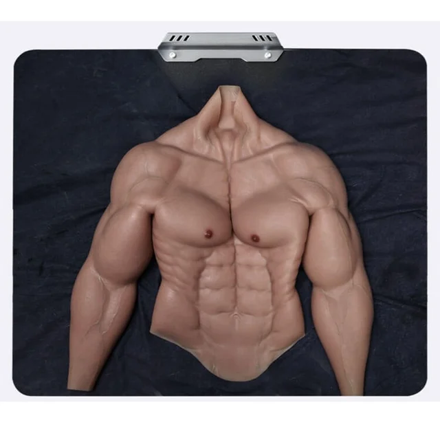 La tuta muscolare realistica in Silicone falso rinforza il vestito  muscolare falso realistico Cosplay con braccio - AliExpress