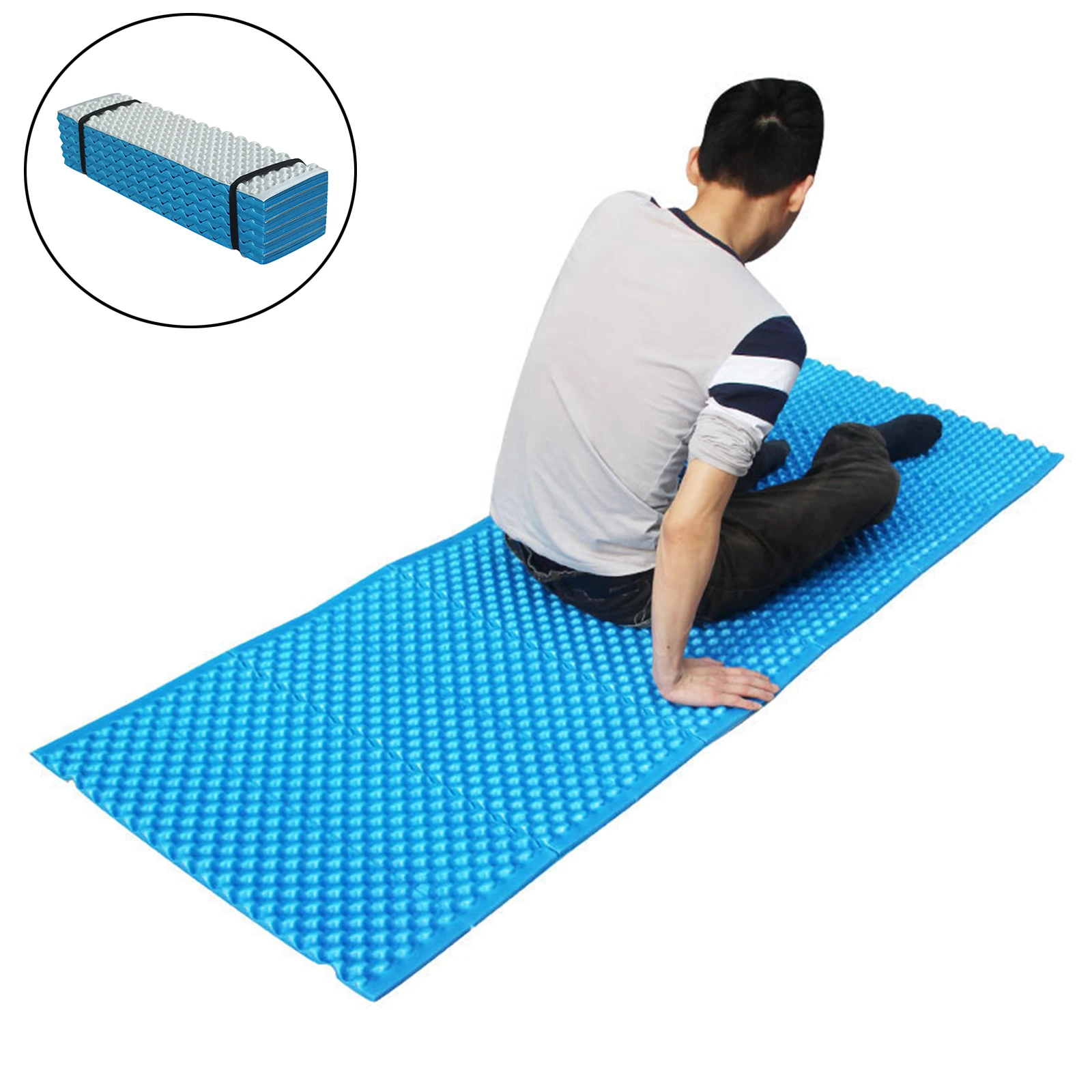 Foldable Camping Mat Non-Slip Beach Picnic Pilates Pad Yoga Mat Waterproof Outdoor Travel Fishing Meditation Gym Equipment