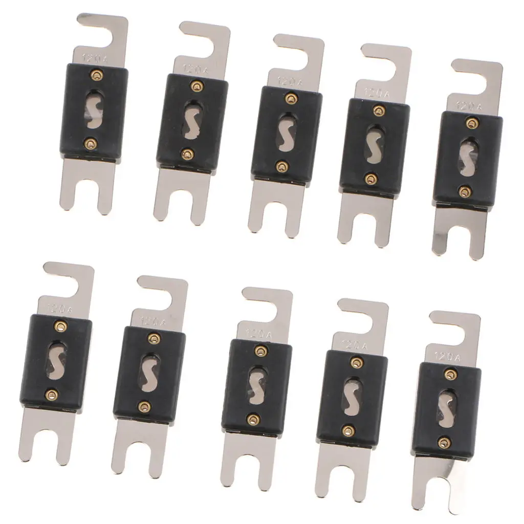 10x Car Audio Electrical Protection Flat Fuses Over-current Protect 120A