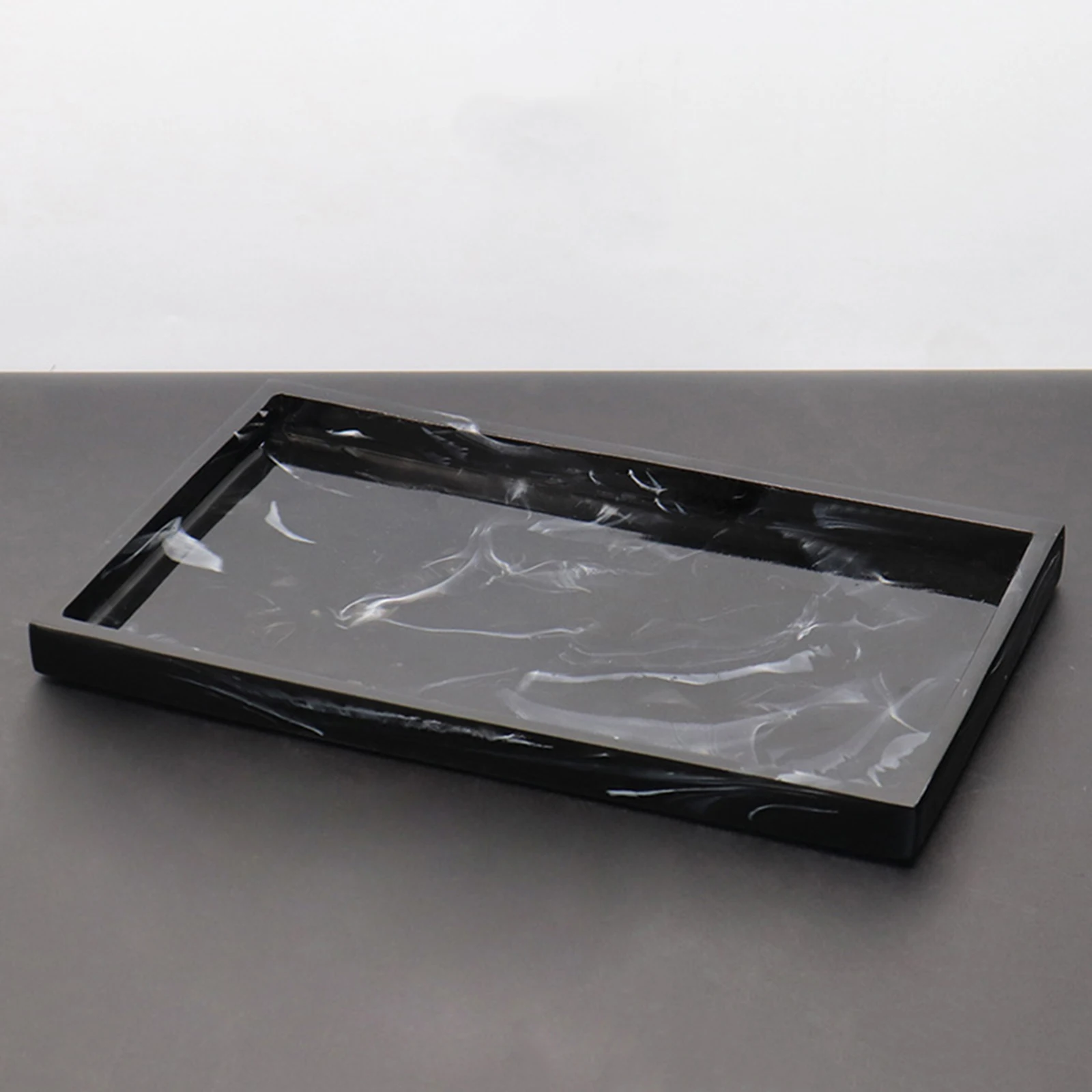 1x Nordic Resin Bathtub Tray Countertop Dispenser for Jewelry Candles Soap