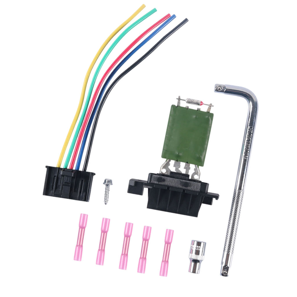 Car Motor Blower Fan Resistor Air Conditioning Fan Speed Resistor With Wiring Harness for Vauxhall Corsa D 13248240 55702407