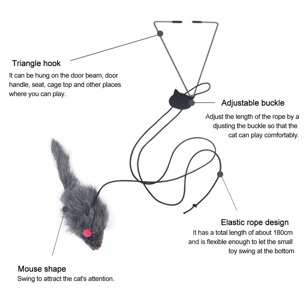Регулируемая эластичная мышь, игрушки для кошек, Интерактивная подвесная  мышь для двери, окна, Бабочка, вибратор, игрушка для домашних животных для  кошек | AliExpress