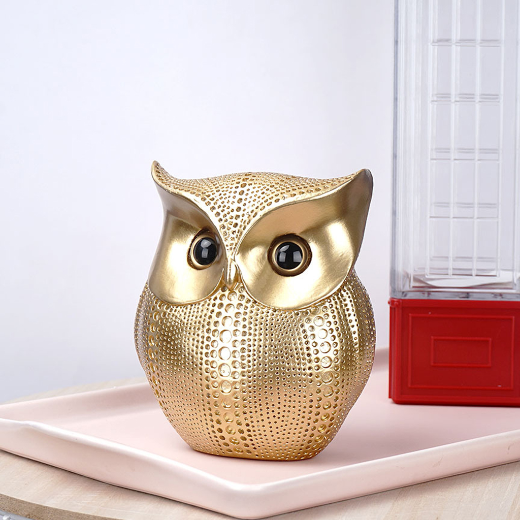 Owl Statue Decor Crafted Figurines for Home Decor Living Room Office Decoration Book Shelf TV Stand Animal Sculptures Collection
