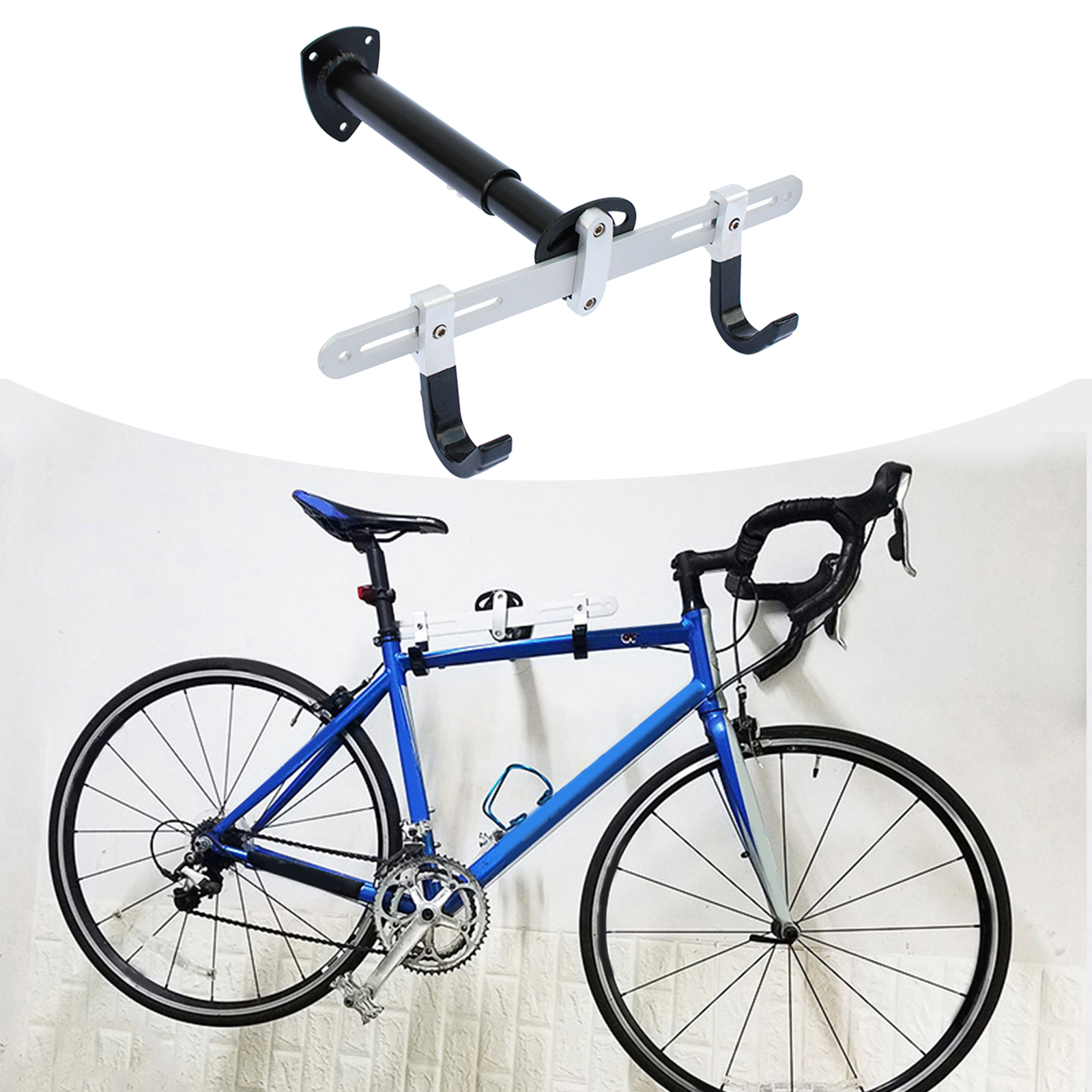 Wall Mount Hanger Adjustable Horizontal Rack for Home Shed with Screws