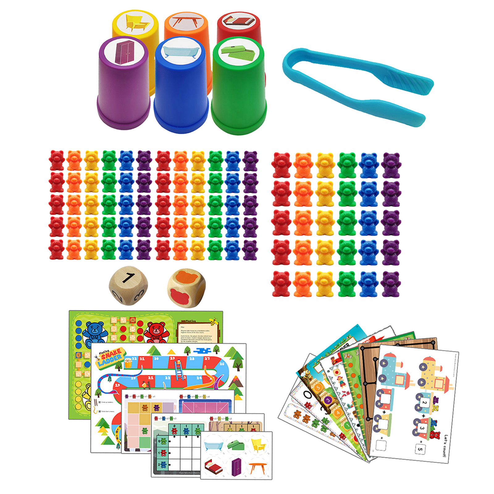 Counting Bears Children Toy Educational Gift Matching Game Home Learning