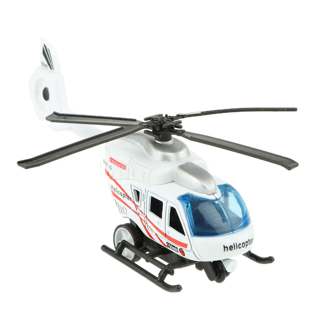 Die-cast Helicopter Model Pull Back Toy Gifts for Children Over 3 Years Old