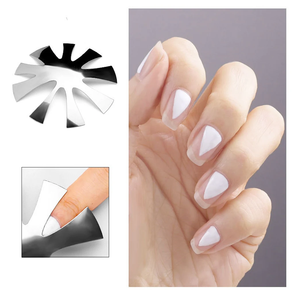 V-Line Nail Cutter Line Edge Trimmer Frenchalmond shape Tips for UV Gel Kit