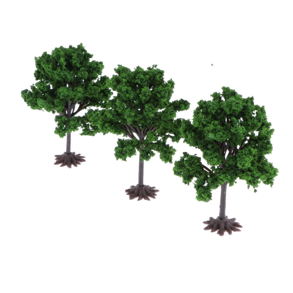 3x Model Tree Train Landscape Artificial Flower Trees for Do-it-yourselfers,