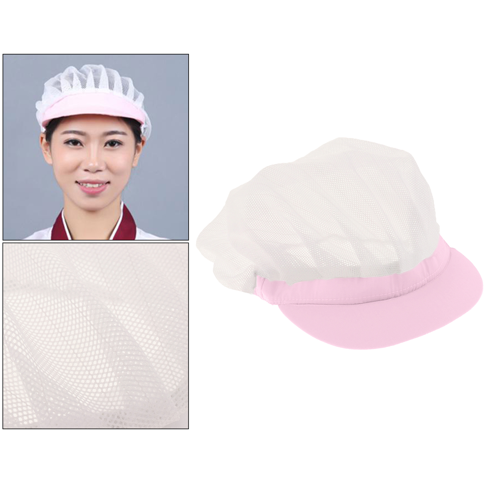 Chef Hats Mesh Kitchen Chef Caps Hair Nets Food Service Hats with Brim,for catering colleges/ schools, restaurants, pubs, cafes