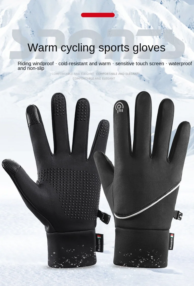 warm gloves for men Winter Gloves Touch Screen Waterproof Thermal Glove for Running Cycling Driving Men Women Outdoor Hiking Windproof Warm Gloves summer gloves for men