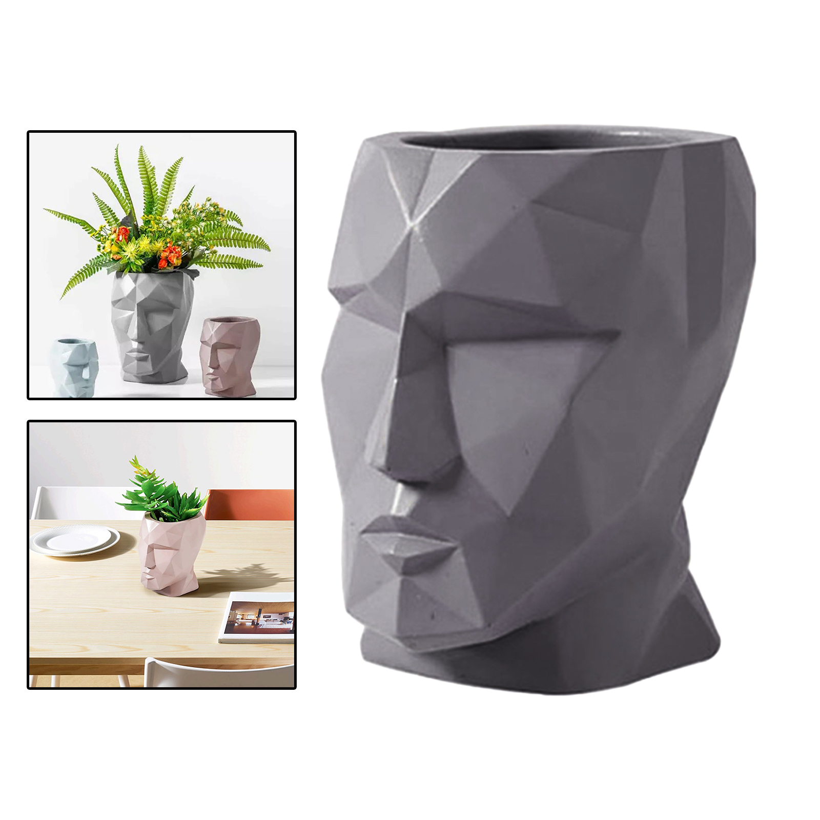 Portrait Face Head Flower Pot Dried Flowers Decorative Vase Plant Pots Home