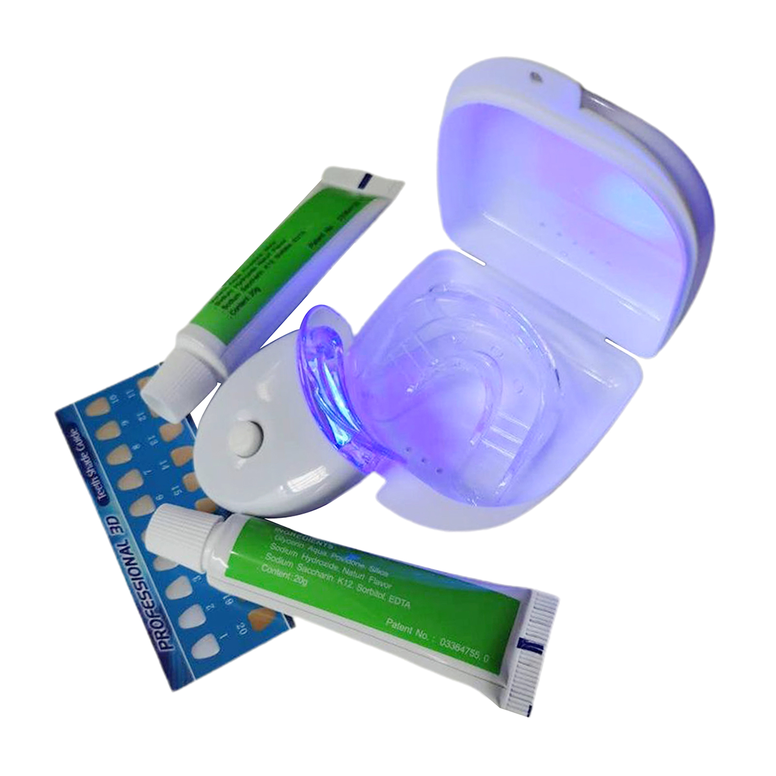 Professional Teeth Whitening Kit with Cold LED Whitening Gel Storage Box