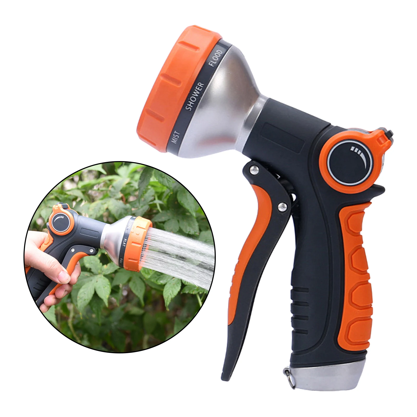 Garden Hose Nozzle Water Sprayer High Pressure Car Wash Gun Nozzle