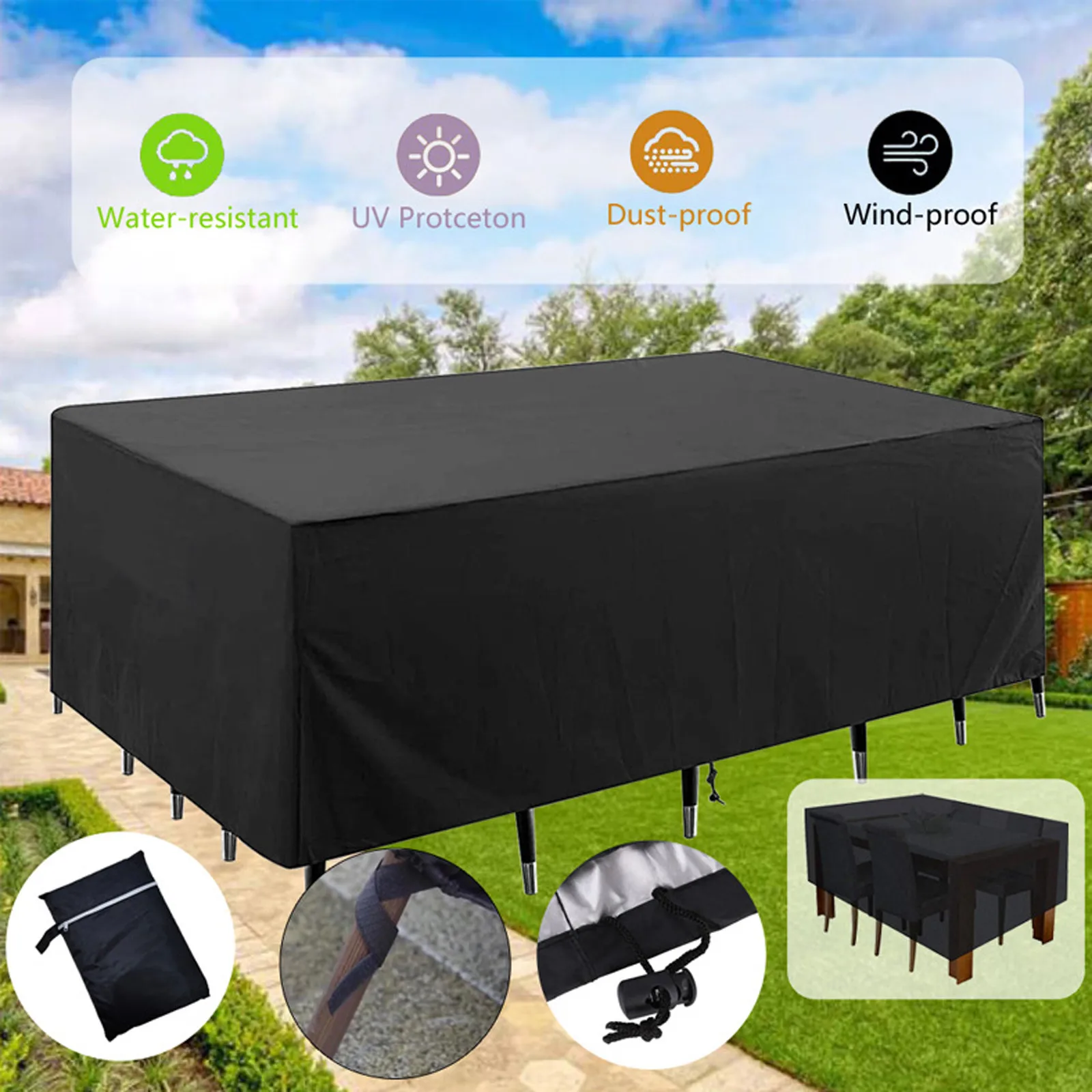 Waterproof Furniture Ultraviolet-proof Sofa Cube Table Garden Patio Protector 