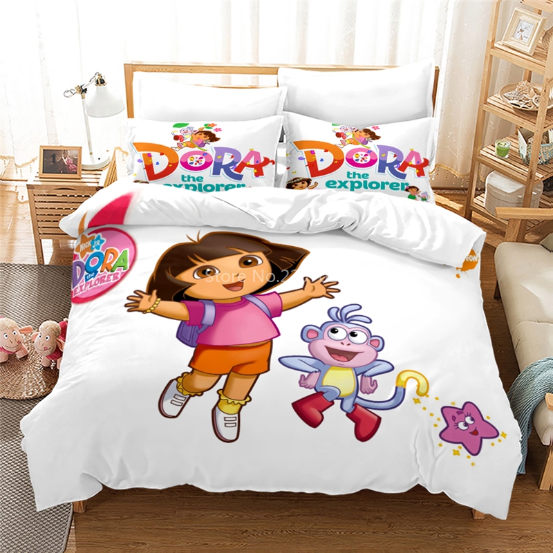 dora the explorer quilt cover set