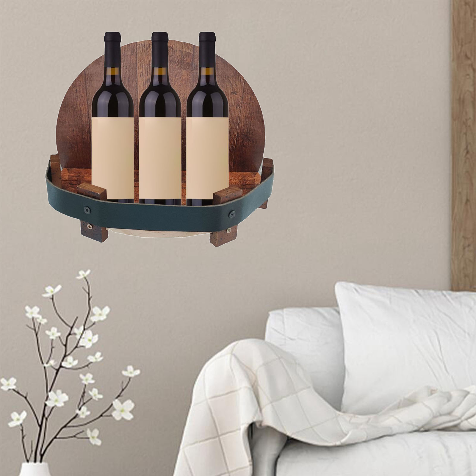 Handmade Wine Rack, Liquor Holder Wine Display Stand Bourbon Bottle Holder Kitchen Bar Accessories