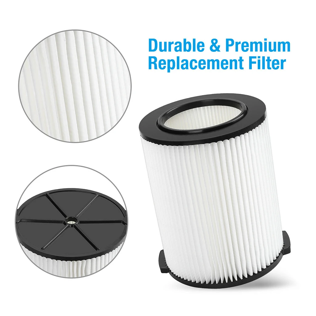 Standard Wet/dry Vac Filter Replacment Washable Reusable for Ridgid VF4000 Vacuum (White, 1)