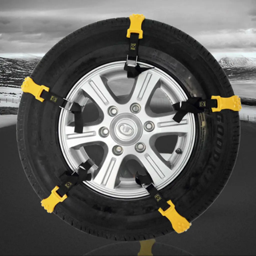 10x Anti-Skid Snow Chains Car Snow Tyre Chains Universal for 165-285mm Tire