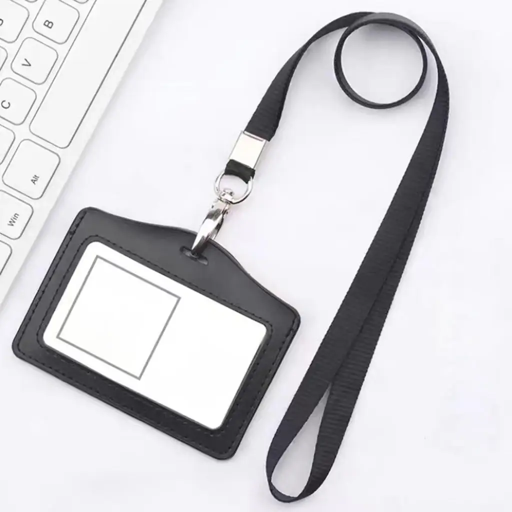 Office ID Card Holder with Neck Strap Waterproof, Dust-proof Card Protection Card Holder Name Badge ID Card Holder for Office 