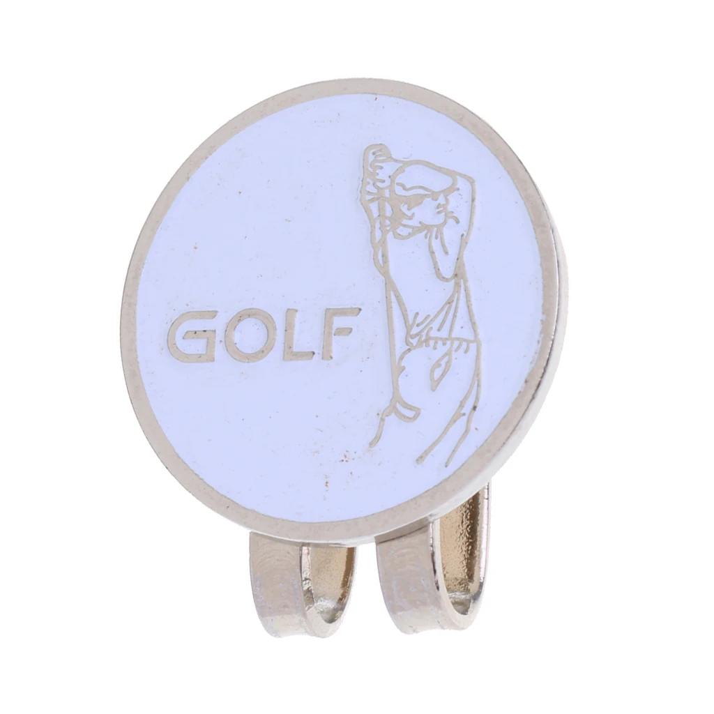 Classic Golfer Pattern Magnetic Hat Clip Golf Ball Marks Clip On Golf Cap Visors