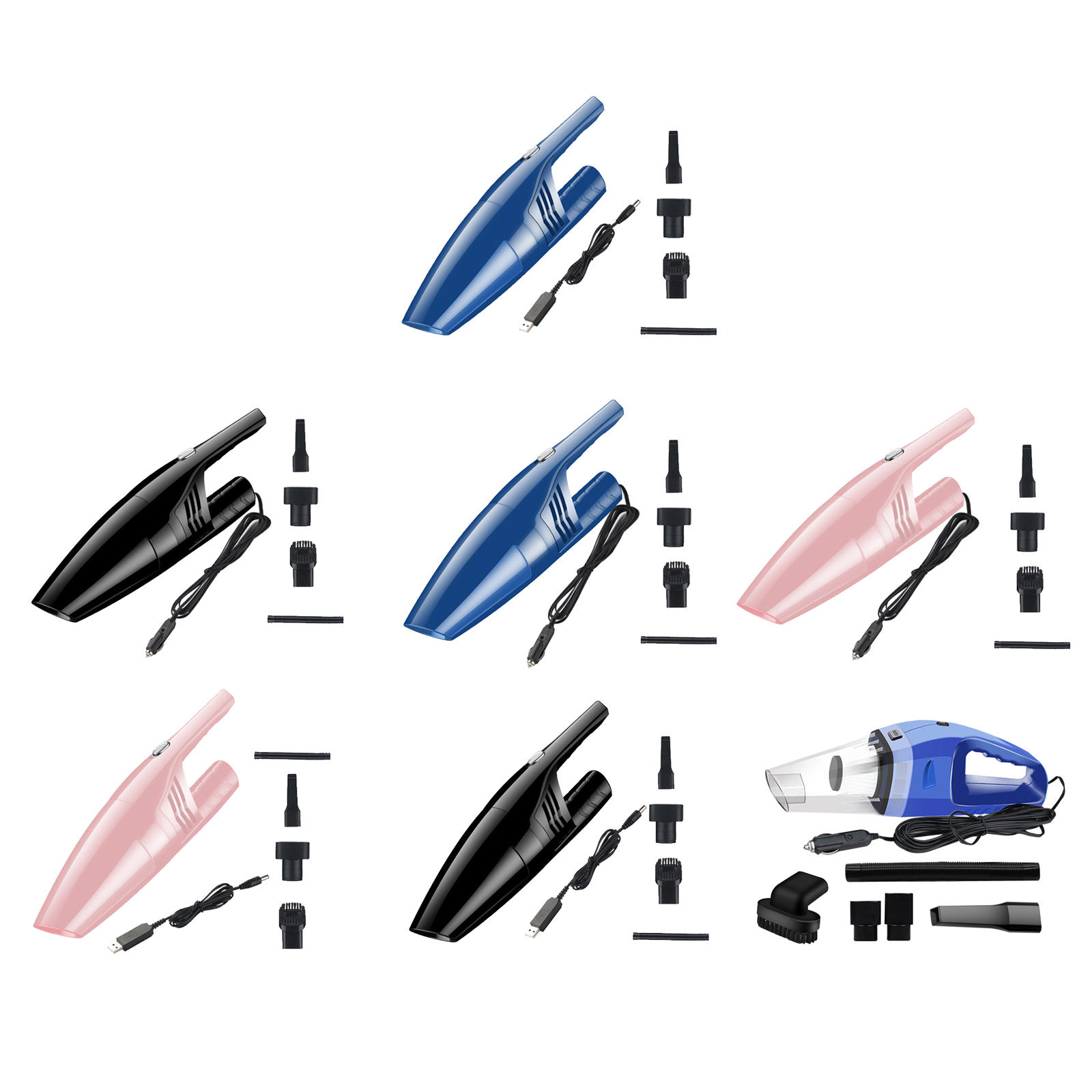 Portable Car Home Vacuum Cleaner 4500PA Office Washable Home 120W Lightweight Small Quick Charge Dust Crevices Strong Suction