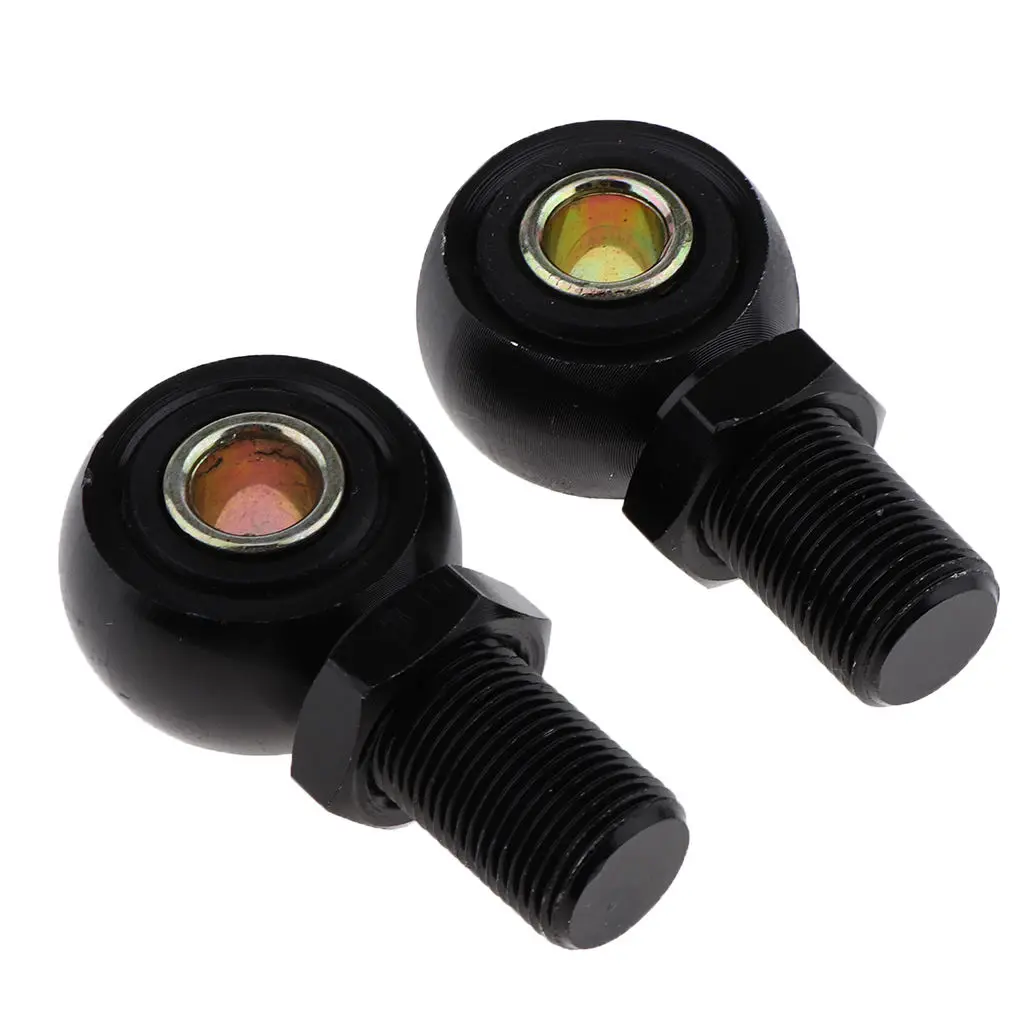 2pcs Custom Motorcycle Shock Absorber Rear  Round Eye Adapters 10mm Black