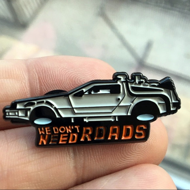 Marty McFly DeLorean OUTATIME Car Brooch Time Travelling Machine Enamel Pin  Retro 80s Movie Back To The Future - AliExpress