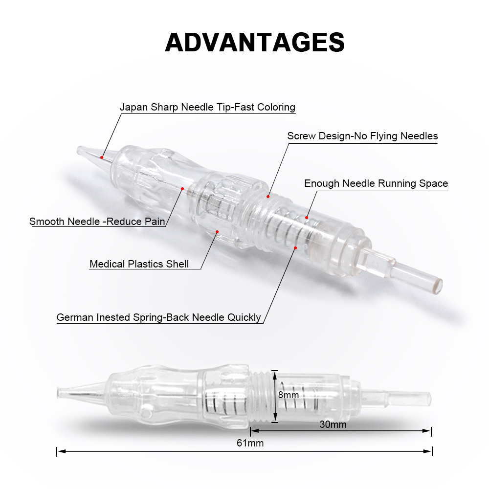 Best of Biomaser 50Pcs Screw Cartridges Needles Permanent Makeup Machine Professional Needles For Specify Machine 1R, 2R, 3RL, 5RL 3RS Reviews & Tips - Image 2