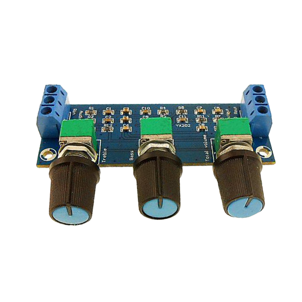 Amplifier Passive Tone Board Pre-amplifier Sound Adjustable Module 2-Channel